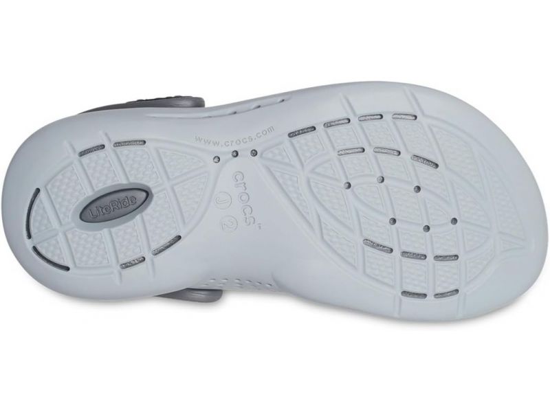 Crocs LiteRide 360 Kids Black Grey — підошва сабо