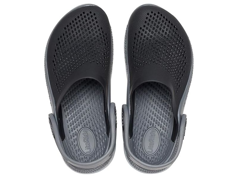 Crocs LiteRide 360 Kids Black Grey — вигляд зверху