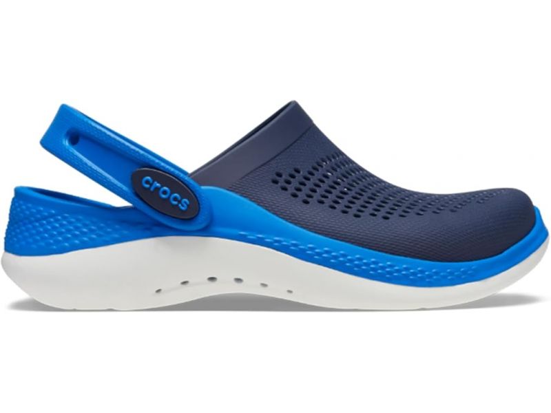 Crocs LiteRide 360 Kids Navy Cobalt — боковий вигляд дитячих сабо