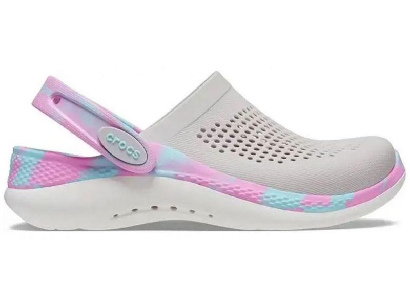 Crocs LiteRide 360 Kids Pearl Multi — боковий вигляд дитячих сабо