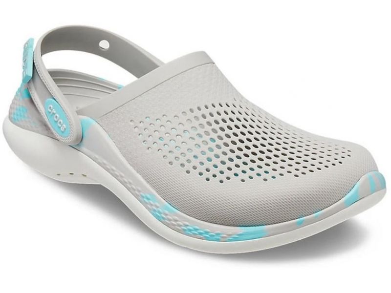 Передній вигляд Crocs LiteRide 360 Pearl White Multi — легкі та стильні сабо