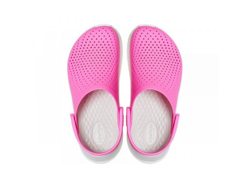 Верх малиновых сабо Crocs LiteRide