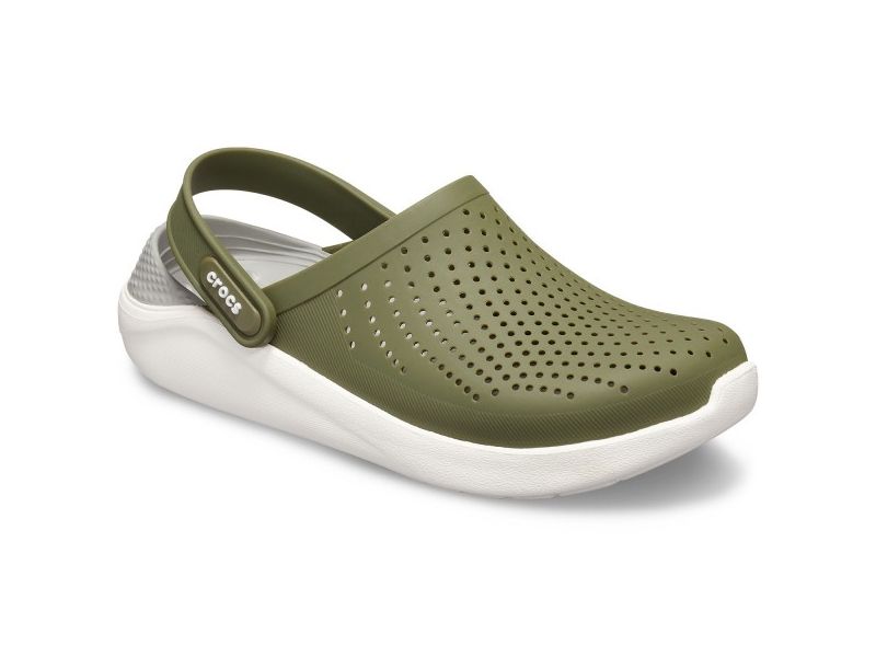 Кроксы Crocs LiteRide Green/White спереди