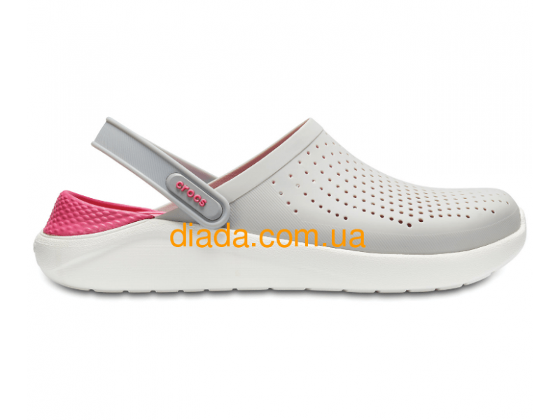 Сабо Crocs LiteRide Pearl Grey — вид сбоку