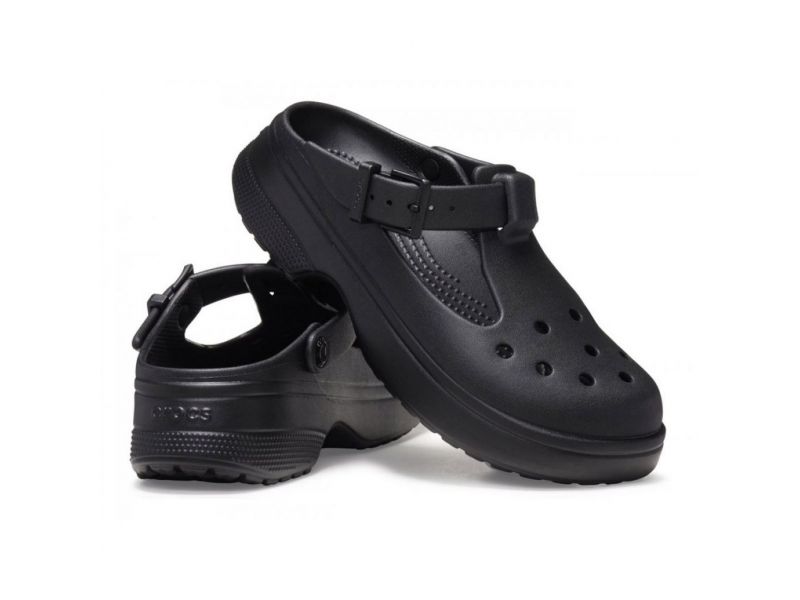 Crocs Mary Jane — женские кроксы, черный цвет, классический стиль