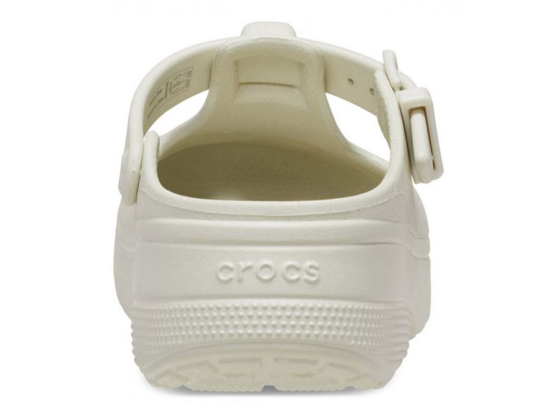 Crocs Mary Jane — вид сзади с ремешком, женский силуэт