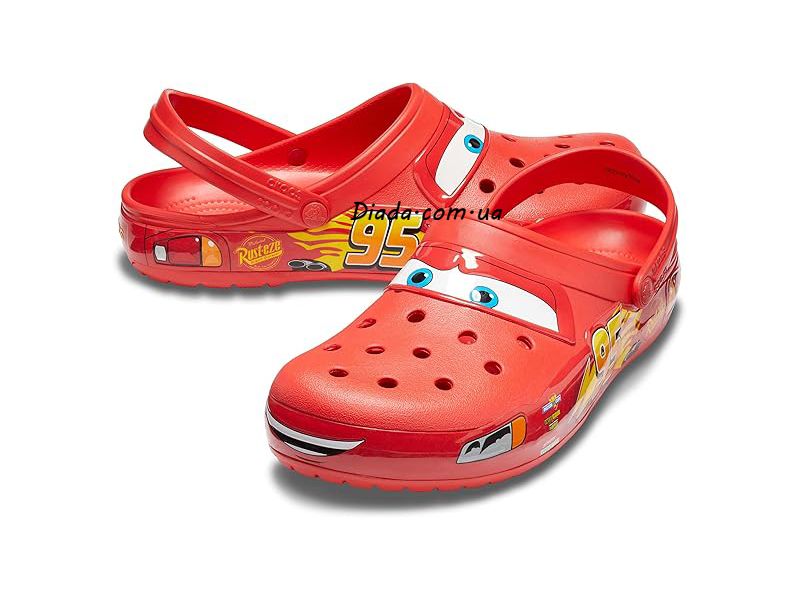 Пара Crocs Lightning McQueen — кроксы в стиле Cars, для детей и взрослых