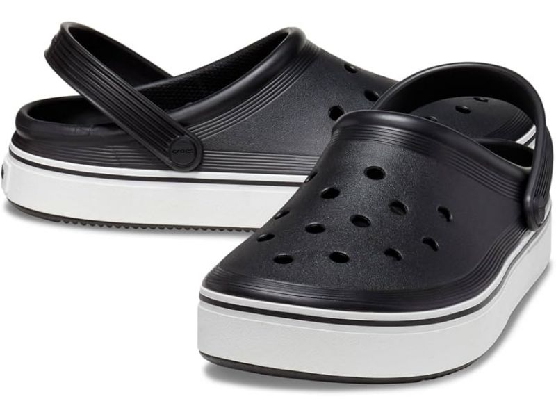 Пара Crocs Off Court Black — мужские Crocs унисекс, черный цвет