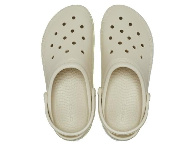 Crocs Off Court Bone — вид сверху, унисекс сабо бежевого цвета