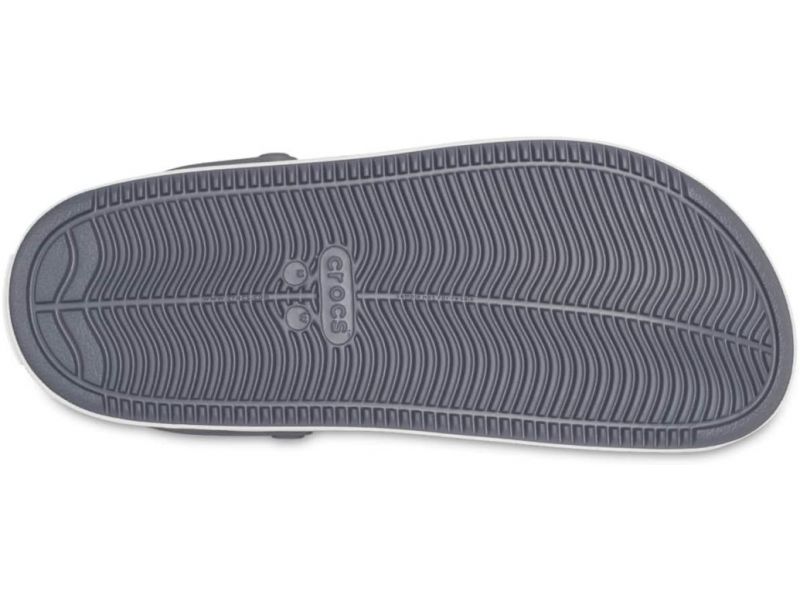 Подошва сабо Crocs Off Court Grey — фирменный рисунок подошвы