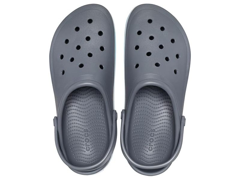 Crocs Off Court Clog Grey — вид сверху, серые сабо Crocs