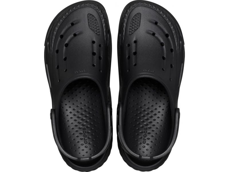 Crocs Off Grid Clog Black — вид сверху, оригинальные сабо Crocs