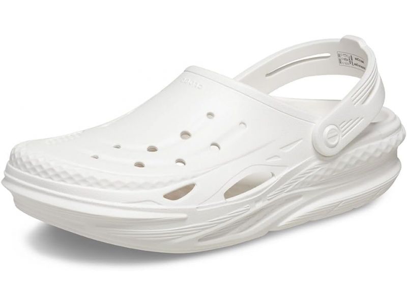 Crocs Off Grid White — вид спереди, классические белые кроксы