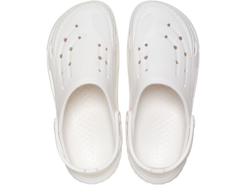 Crocs Off Grid Clog White — вид сверху, белые сабо Crocs