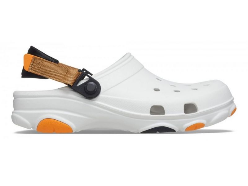 Crocs All-Terrain White/Multi — белые сабо сбоку, унисекс дизайн, комфорт