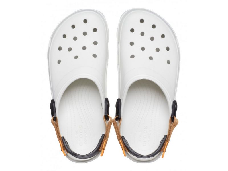 Crocs White/Multi — вид сверху, эргономичная посадка, унисекс