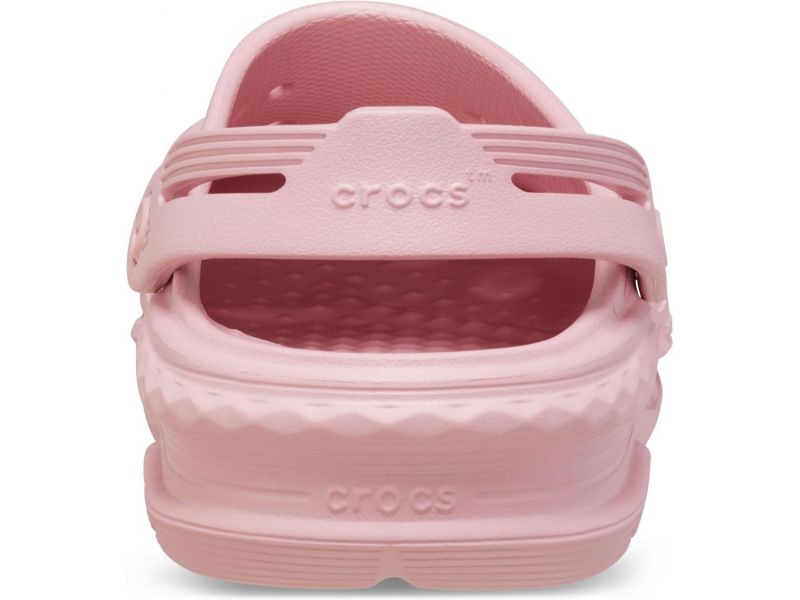 Crocs Off Grid Clog Petal Pink — вид сзади, удобные розовые кроксы