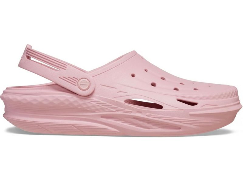 Оригинальные Crocs Off Grid Clog Petal Pink — розовые сабо унисекс, вид сбоку