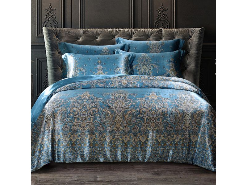 Шелковый комплект постельного белья Узоры Самарканда. 100% натуральный шелк Silk Kiss, фото 1