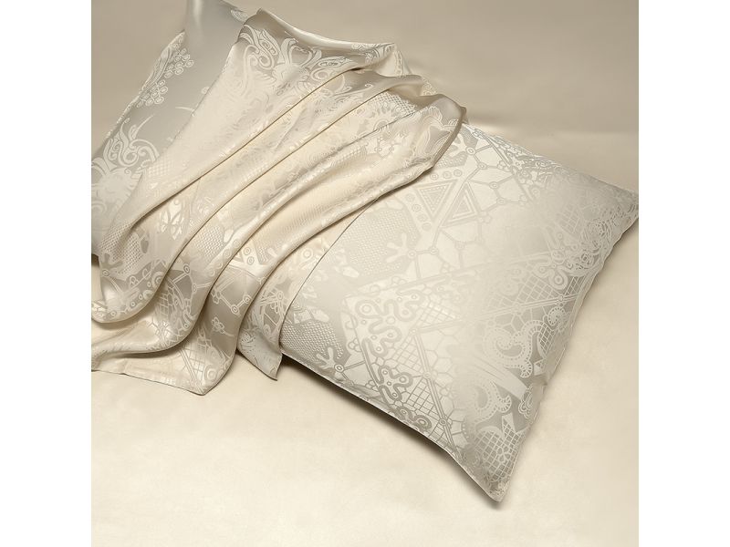 Комплект постельного белья из натурального шелка "Изысканный айвор" 100% натуральный шелк, фото 4