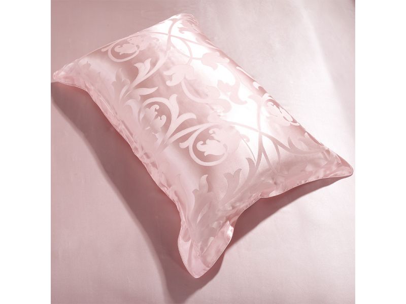 Постельное белье из натурального розового шелка, комплект. Розовый перламутр Silk Kiss, фото 2