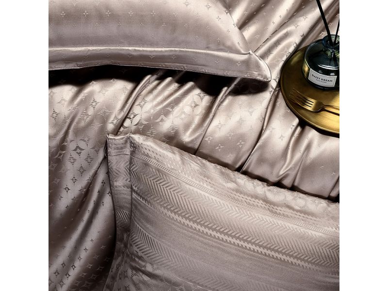 Постельное белье шелковое, из натурального шелка. Бежевый. Карамель под звездами. Silk Kiss, фото 5