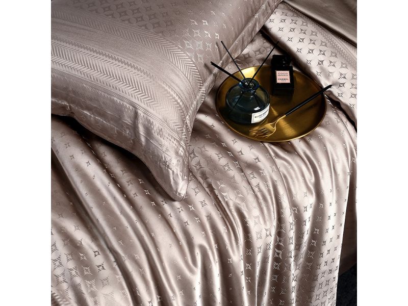 Постельное белье шелковое, из натурального шелка. Бежевый. Карамель под звездами. Silk Kiss, фото 7