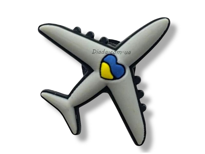 Патріотичний джибітс Літак Мрія для кроксів, символ України