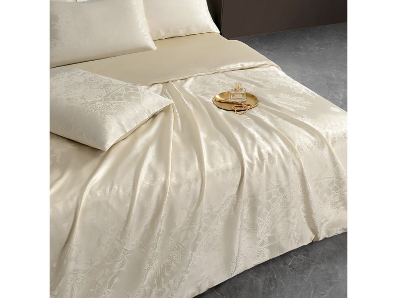Комплект постельного белья из натурального шелка "Изысканный айвор" 100% натуральный шелк, фото 8