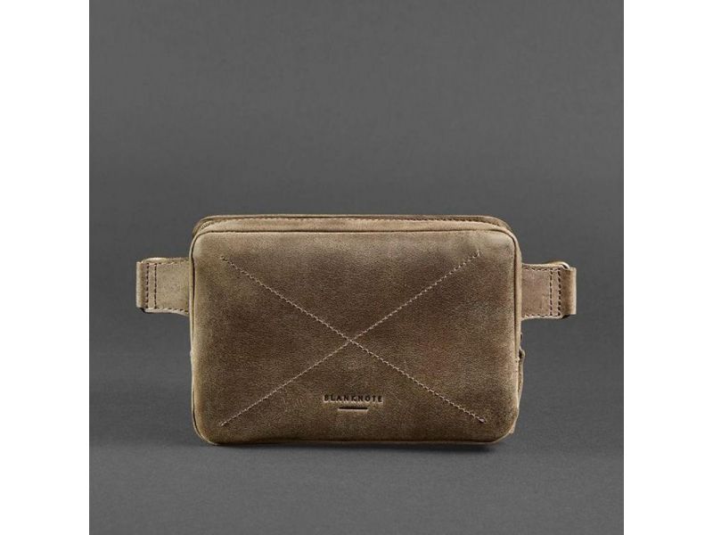 Кожаная поясная сумка Dropbag Mini темно-коричневый Crazy Horse, фото 8