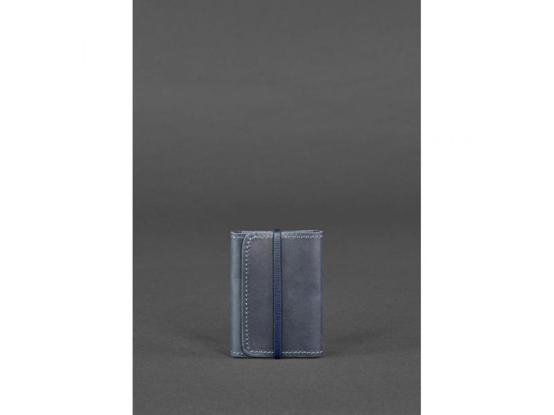 Кожаный кард-кейс 1.1 синий, фото 1