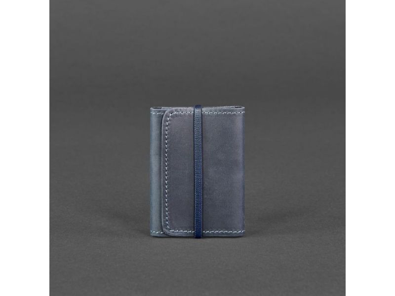 Кожаный кард-кейс 1.1 синий, фото 5