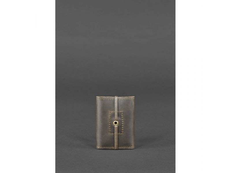 Кожаный кард-кейс 1.1 темно-коричневый Crazy Horse, фото 4