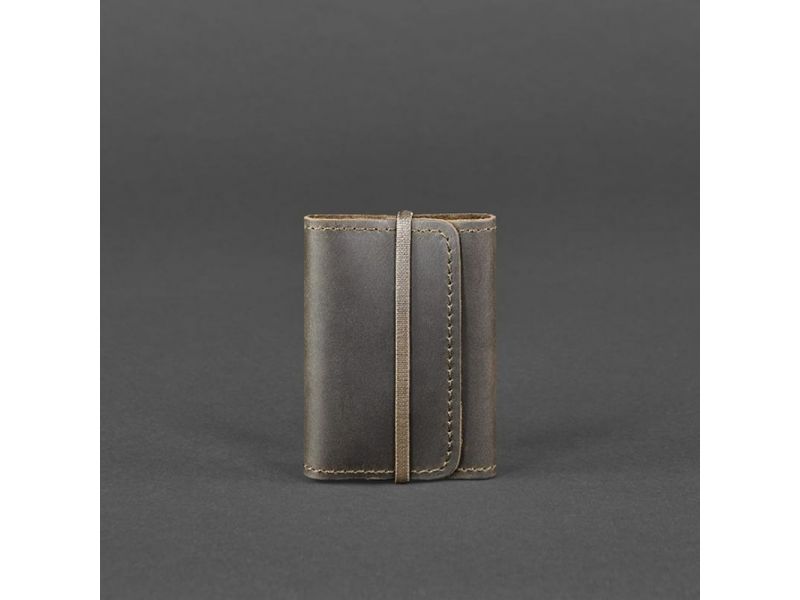 Кожаный кард-кейс 1.1 темно-коричневый Crazy Horse, фото 5