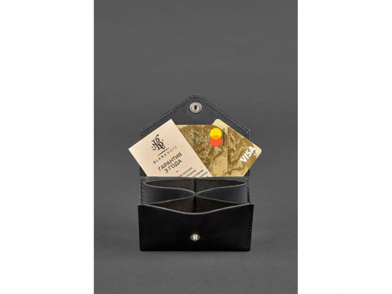 Кожаный женской кард-кейс 3.0 черный с мандалой, фото 2