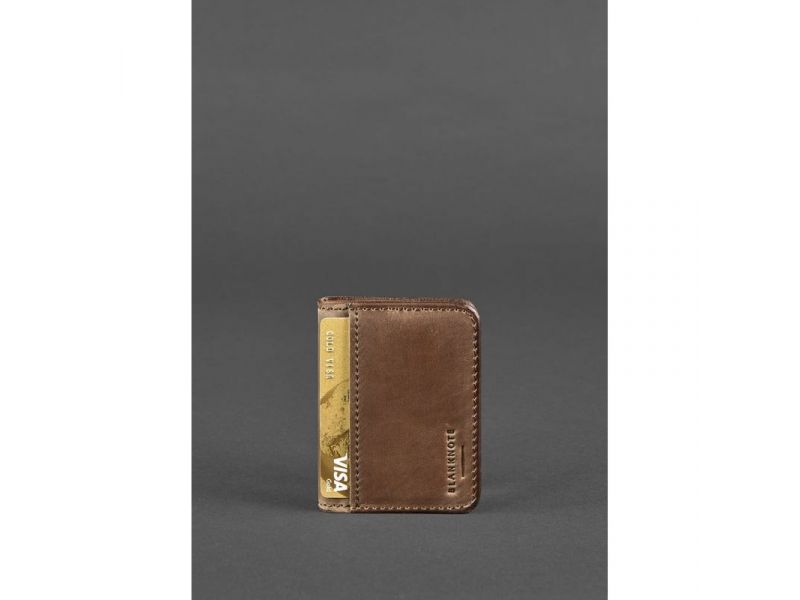 Кожаная обложка для ID-паспорта и водительских прав 4.0 темно-коричневый Crazy Horse, фото 3