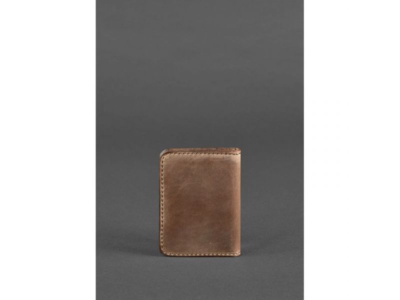 Кожаная обложка для ID-паспорта и водительских прав 4.0 темно-коричневый Crazy Horse, фото 4