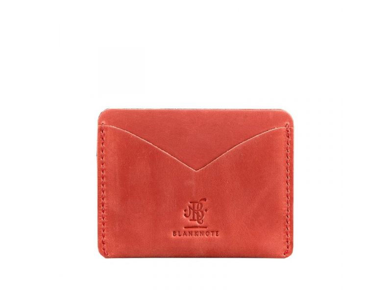 Женская кожаная визитница 5.0 коралловая, фото 5