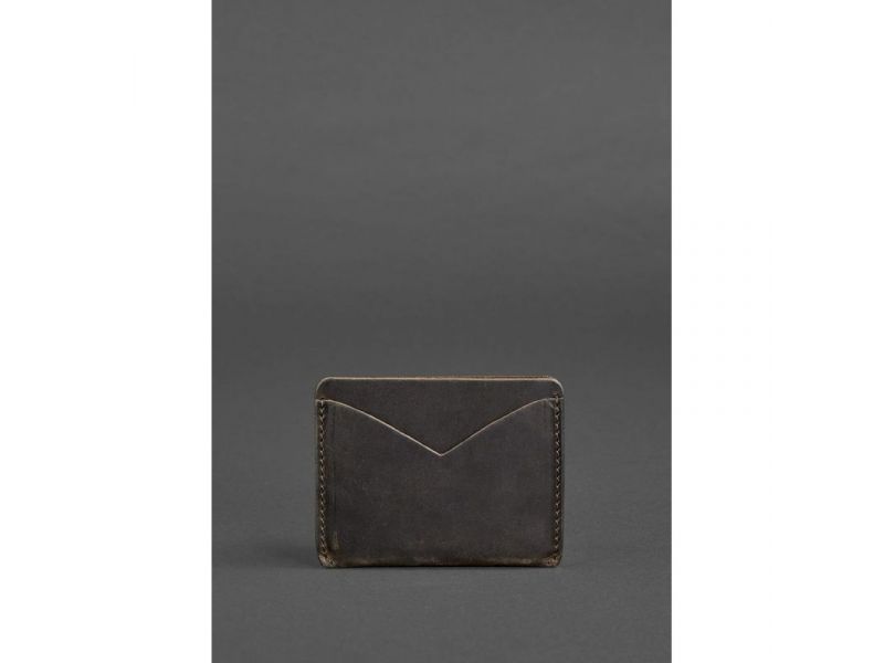 Кожаная визитница 5.0 темно-коричневый Crazy Horse, фото 3