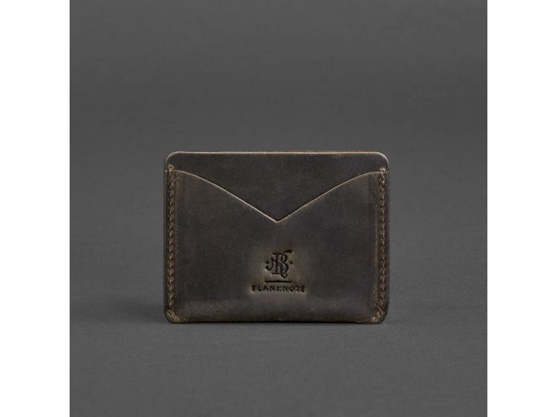 Кожаная визитница 5.0 темно-коричневый Crazy Horse, фото 6