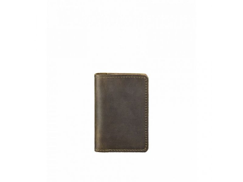 Кожаный кард-кейс (визитница) 6.0 темно-коричневый Crazy Horse, фото 5