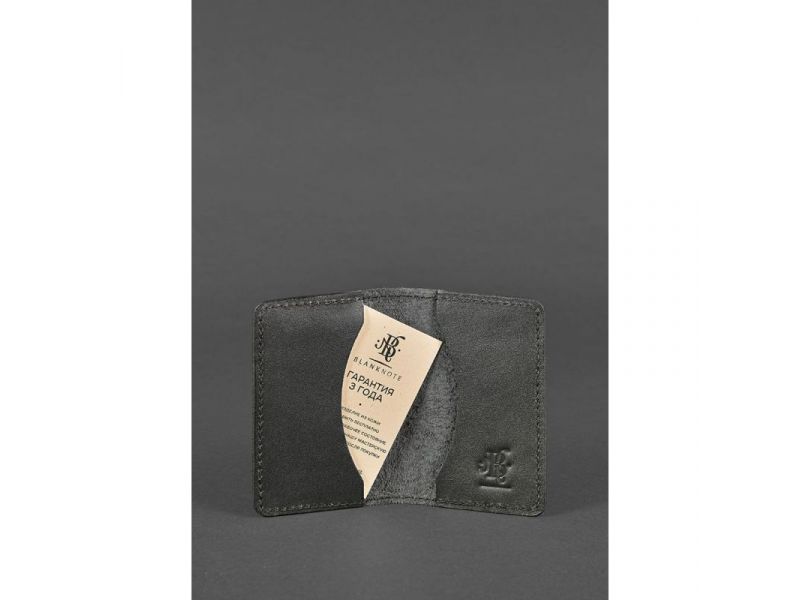 Кожаный кард-кейс (визитница) 6.0 черный, фото 3