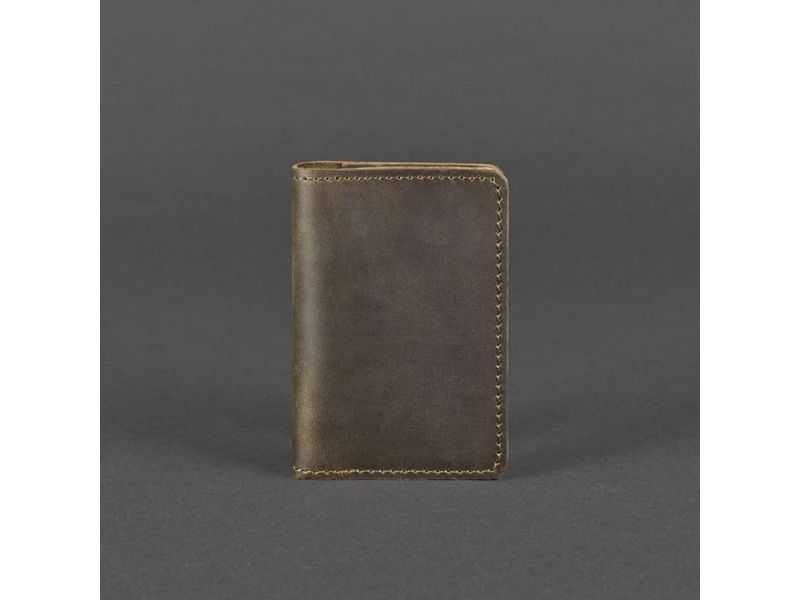 Кожаный кард-кейс (визитница) 6.0 темно-коричневый Crazy Horse, фото 4