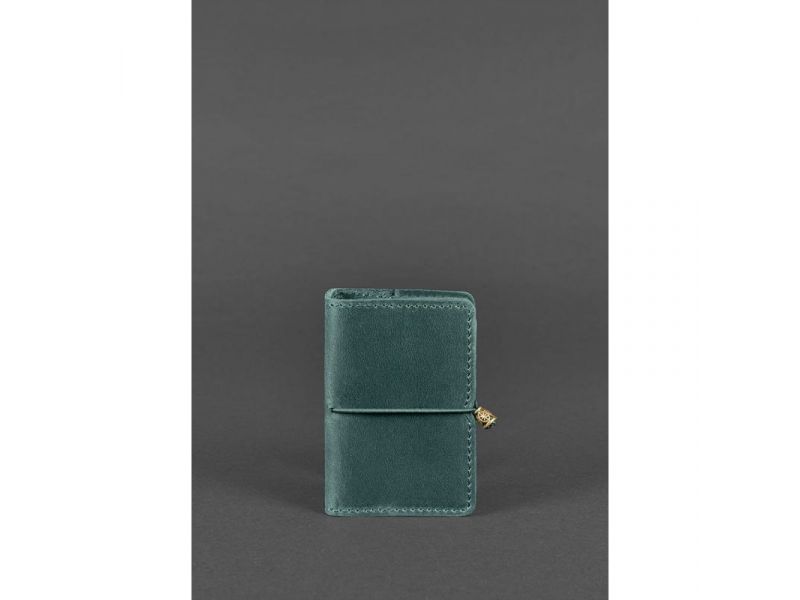 Кожаный кард-кейс 7.0 зеленый Crazy Horse, фото 1