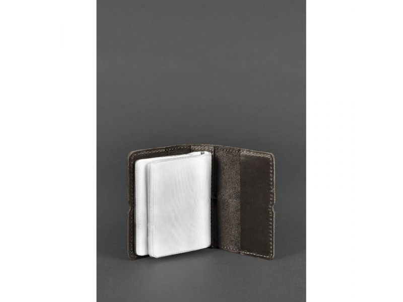 Кожаный кард-кейс 7.0 темно-коричневый Crazy Horse, фото 3