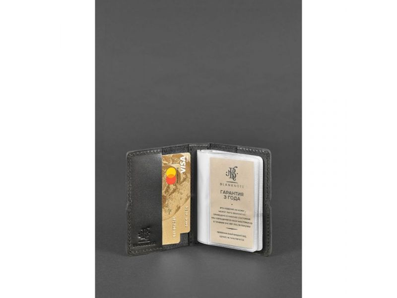 Кожаный кард-кейс 7.0 черный, фото 2