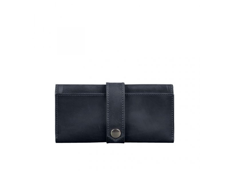 Кожаное портмоне 3.0 синее Crazy Horse, фото 8