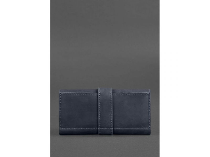 Кожаное портмоне 3.0 синее Crazy Horse, фото 4