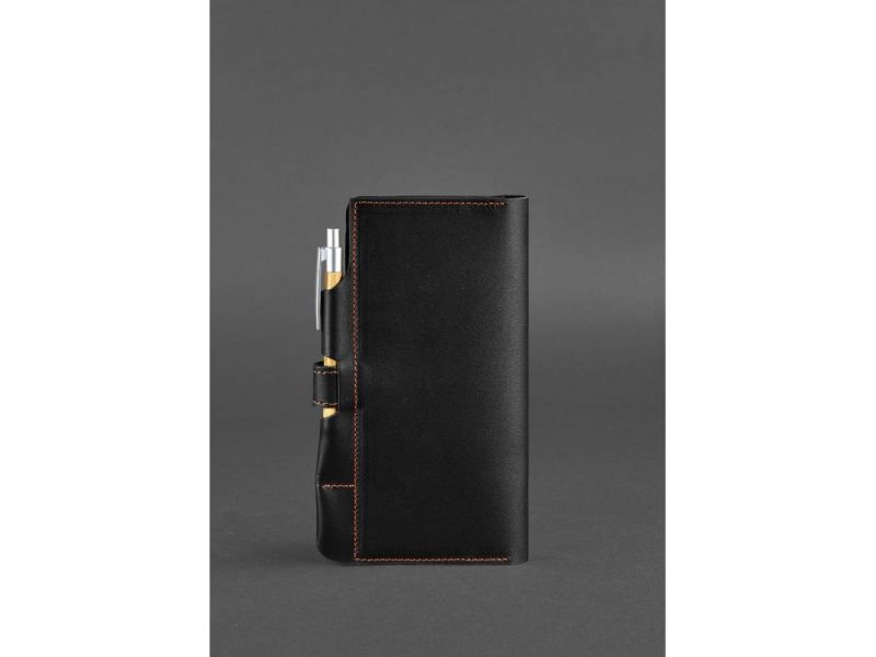 Кожаный тревел-кейс 4.0 черный с оранжевым, фото 4