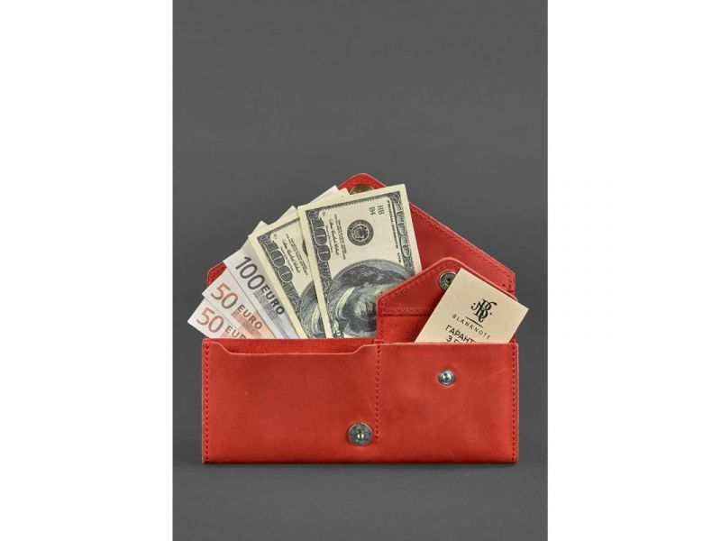 Женский кожаный кошелек Керри 1.0 коралловый, фото 2